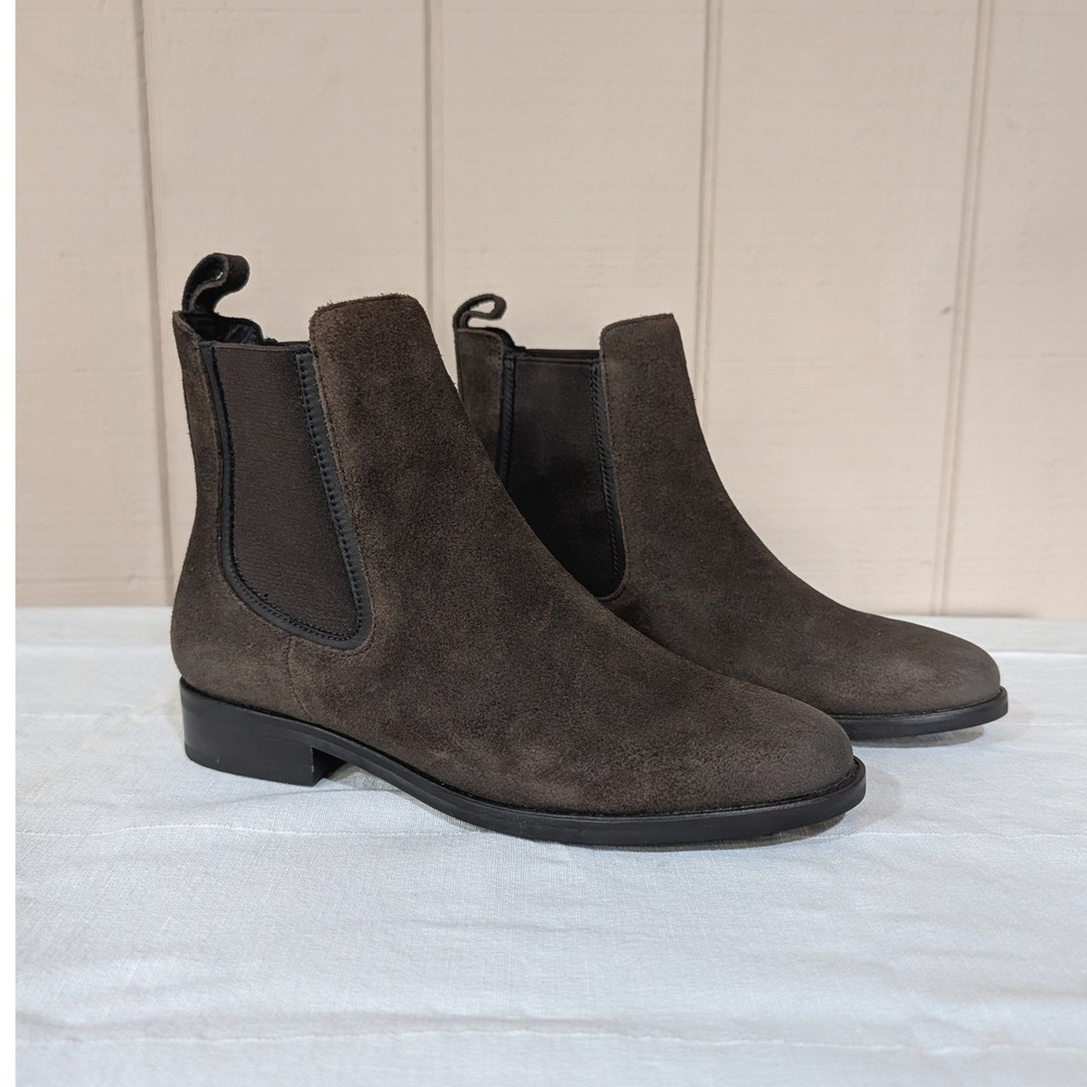 Thursday Boot Co Duchess Dark Brown Suede Chelsea Boots Womens 9 Handcrafted